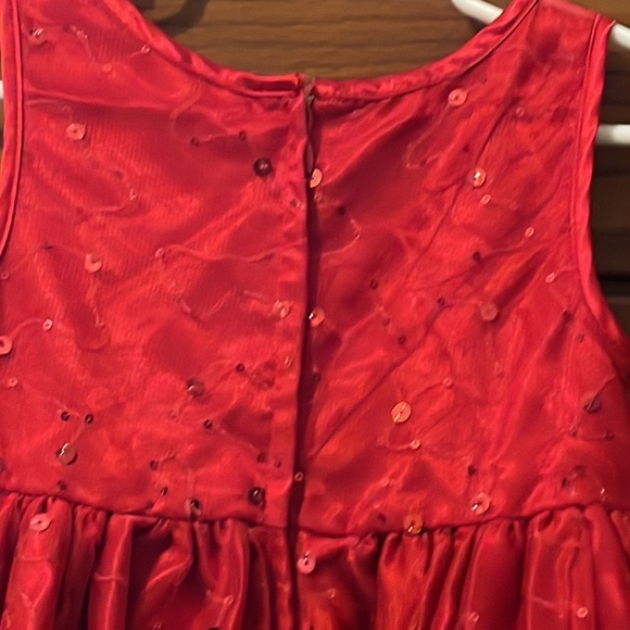 PRINCESS FAITH girls red formal sequin poofy dress Size 4T - Picture 5 of 6